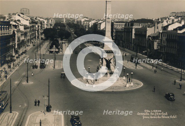 Avenida da Liberdade, Lisbon, Portugal, c1936. Artist: Unknown