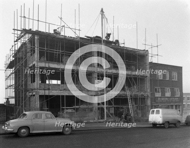 Retail regeneration in Rotherham, South Yorkshire, 1962. Artist: Michael Walters