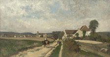 Landscape near Grez-sur-Loing, 1876. Creator: Oscar Torna.