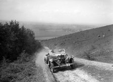 1933 Talbot 105 2970 cc competing in a Talbot CC trial. Artist: Bill Brunell.