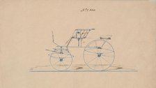 Design for 4 seat Phaeton, no top, no. 930, 1850-70. Creator: Brewster & Co.