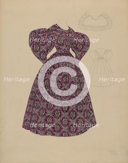 Dress, c. 1937. Creator: Julie C Brush.