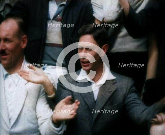 His Royal Highness the Duke of York and Another Man Singing, 1933. Creator: British Pathe Ltd.