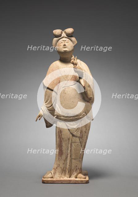 Woman Holding Plum Blossoms, mid 700s. Creator: Unknown.