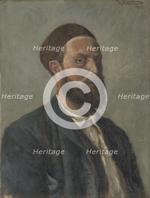 Self-Portrait, 1891. Creator: Theodor Kittelsen.