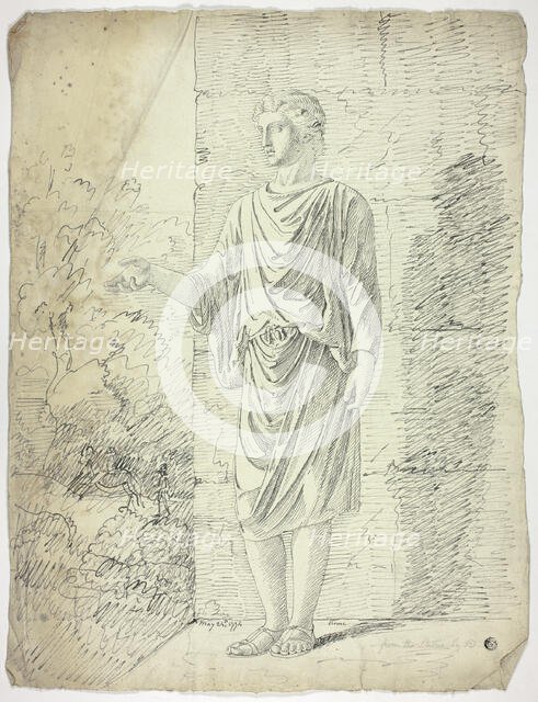After an Antique Sculpture of a Standing Youth, 1774. Creator: John Downman.