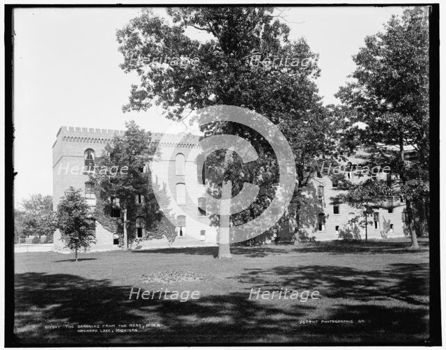 The Barracks from the rear, M.M.A., Orchard Lake, Michigan, between 1890 and 1901. Creator: Unknown.