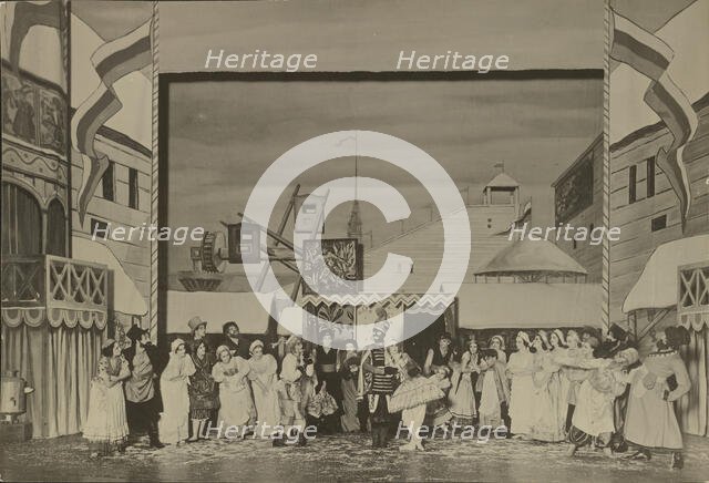 The ballet "Petrushka" by I. Stravinsky, 1920s. Creator: Barchan, Pavel (1876-1942).