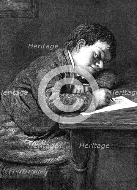 "The Valentine," by W. Hunt, 1874. Creator: Unknown.