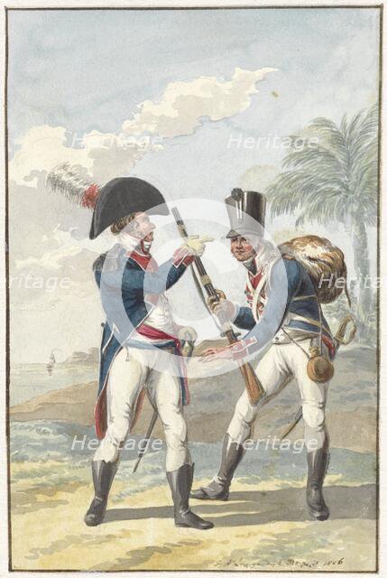 Batavian Colonial Infantry of the Cape of Good Hope, 1806. Creator: Jan Antony Langendijk.