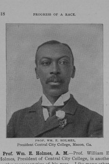 Prof. Wm. E. Holmes, President Central City College, Macon, Ga., 1902. Creator: Unknown.