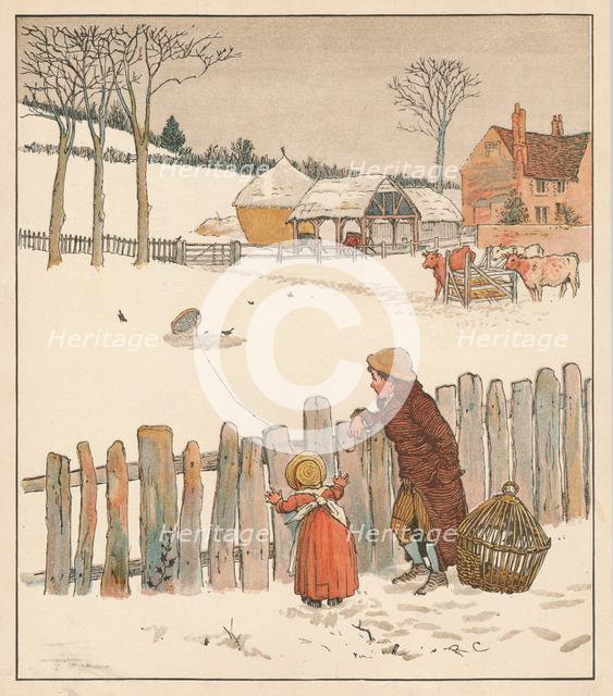 'The Bird Trap', mid-late 19th century. Creator: Randolph Caldecott.