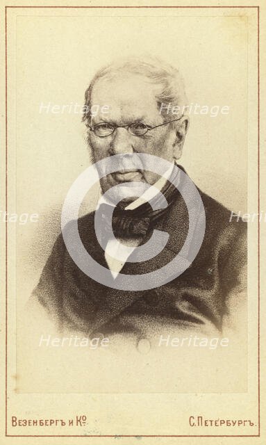 Petr Andreevich Vi?a?zemskii?, head-and-shoulders portrait, facing..., between 1880 and 1886. Creator: Unknown.