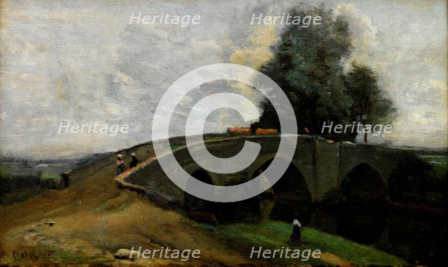 The old bridge. Artist: Corot, Jean-Baptiste Camille (1796-1875)