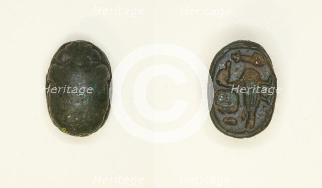 Scarab: Wish Formula, Egypt, New Kingdom-Late Period, Dynasties 19-26 (about 1295-525 BCE). Creator: Unknown.