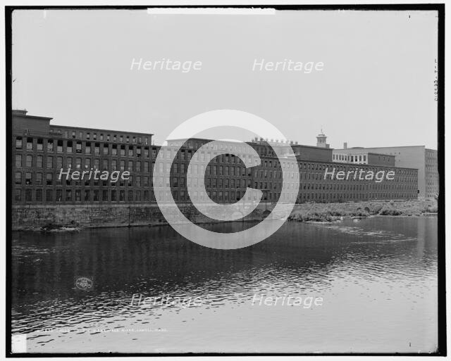 Mills on the Merrimack River, Lowell, Mass., c1908. Creator: Unknown.