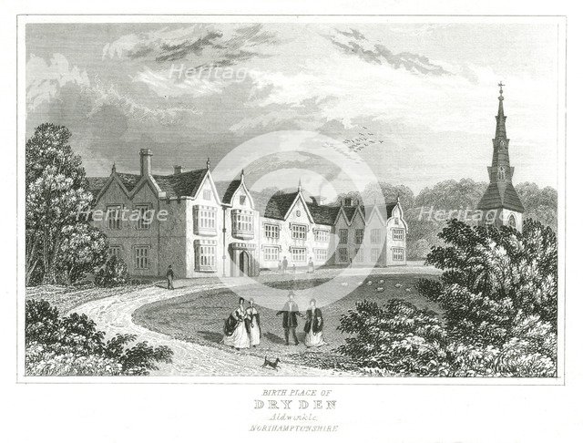 Aldwinkle, Northamptonshire, birthplace of John Dryden. (1631-1700), c1846. Artist: Unknown