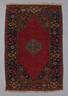 Carpet (Ushak double-ended prayer rug), Romania, 17th century. Creator: Unknown.