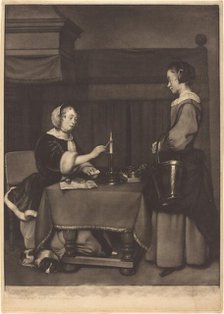 The Female Correspondent, 1771. Creator: James Watson.