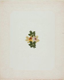 Untitled Valentine (Yellow and White Flowers), c. 1850. Creator: Unknown.