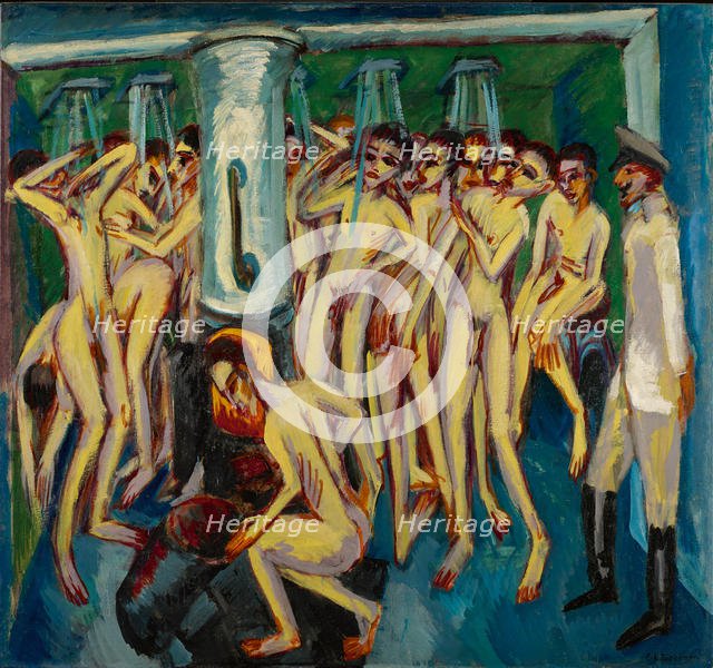 Das Soldatenbad (Artillerymen), 1915. Creator: Kirchner, Ernst Ludwig (1880-1938).