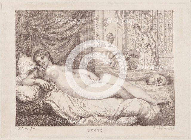 Venus of Urbino, 1799., 1799. Creator: Thomas Rowlandson.