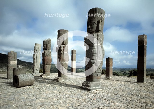 Atlas of 12 meter high from the temple of the Morning Star or Tlahuizcalpantecuhtli, which suppor…