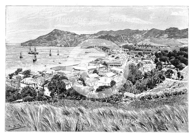 Kingston, St Vincent Island, c1890. Artist: Unknown