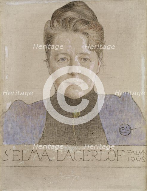 The Author Selma Lagerlöf, 1902. Creator: Carl Larsson.