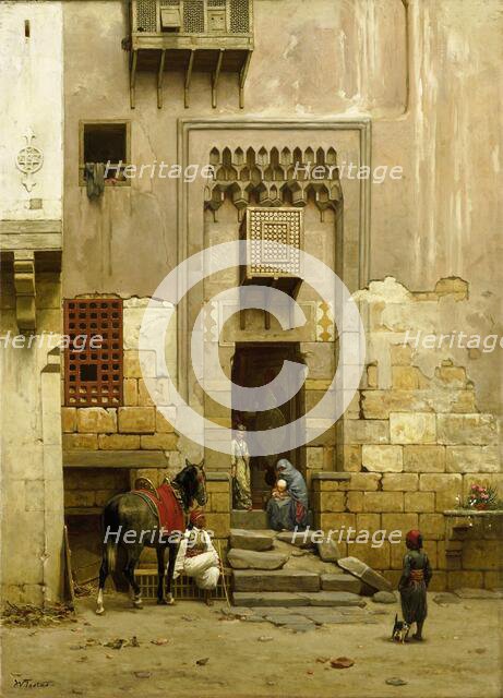 The Courtyard of a house in Cairo, 1868-1881. Creator: Willem de Famars Testas.