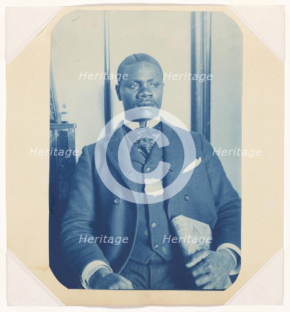 Cyanotype of a porter from the Hotel Palomares, 1885-1899. Creator: Unknown.