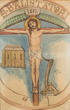 Paper for the Polychrome of St. Mary's Church - Archers' Emblem, 1889. Creator: Jan Matejko.