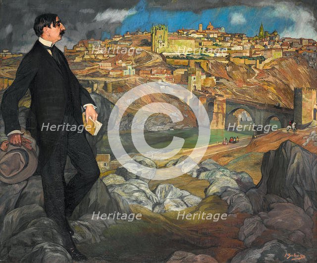 Portrait of Maurice Barrès, 1913. Creator: Zuloaga y Zabaleto, Ignacio (1870-1945).