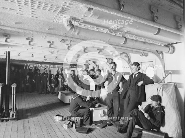 U.S.S. Newark, berth deck, between 1891 and 1901. Creator: William H. Jackson.