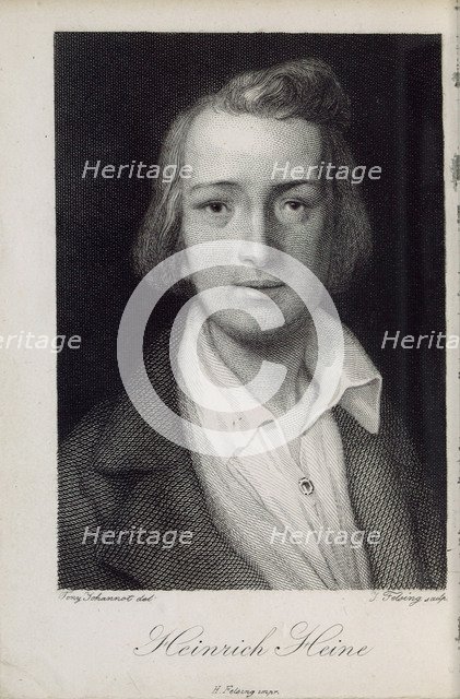 Portrait of the poet Heinrich Heine (1797-1856), 1850. Artist: Felsing, Jacob (1802-1883)