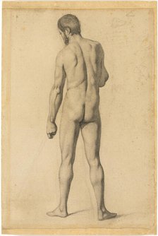 Academic Nude, Seen from the Back, 1862. Creator: Paul Cezanne.