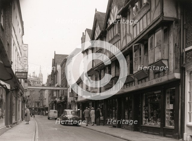View of Stonegate, York, Yorkshire, 1959. Artist: Unknown