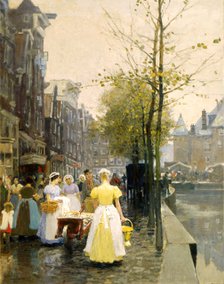 'An October Morning in Amsterdam', c1895. Artist: Hans Hermann