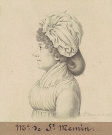 Marie-Victoire Févret de Saint-Mémin, 1799. Creator: Charles Balthazar Julien Févret de Saint-Mémin.