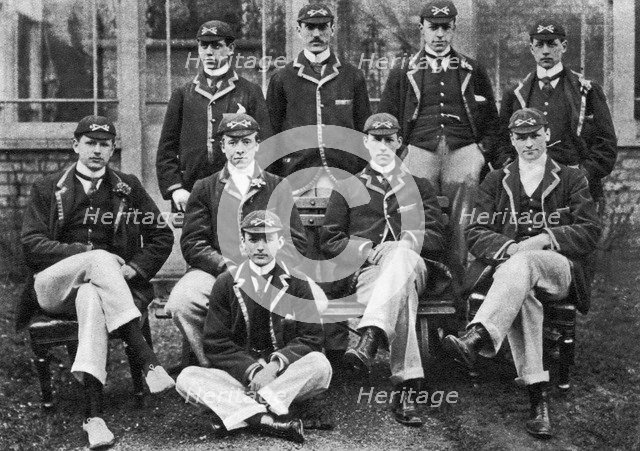 The winning Oxford boat race crew, 1896 (1937). Artist: Unknown