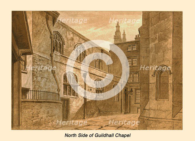 North Side of Guildhall Chapel, 1886. Artist: Unknown.