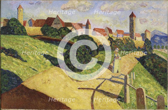 Old City II, 1902. Creator: Kandinsky; Wassily Vasilyevich (1866-1944).