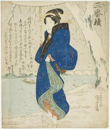 Snow: Onoe Kikugoro III, from "A Set of Three (Sanbantsuzuki)", c. 1829. Creator: Utagawa Kuniyoshi.