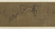 Eight Steeds and a Groom, Ming or Qing dynasty, 17th century. Creator: Unknown.