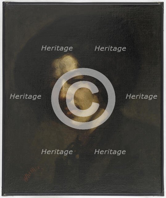 Portrait of Whistler with a Hat, 1857-1859. Creator: James Abbott McNeill Whistler.