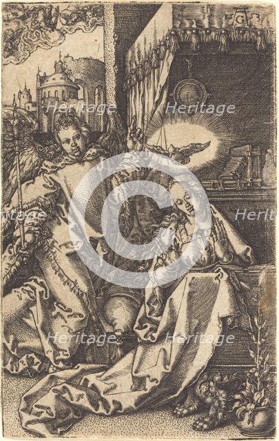 The Annunciation, 1553. Creator: Heinrich Aldegrever.