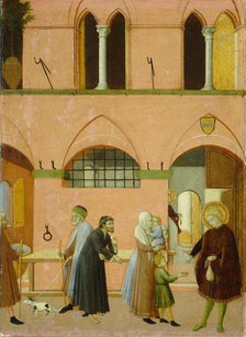 Saint Anthony Distributing His Wealth to the Poor, c. 1430/1435. Creators: Sano di Pietro, Master of the Osservanza Triptych.