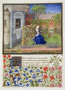 Emilia in her garden, 1468. Artist: Unknown
