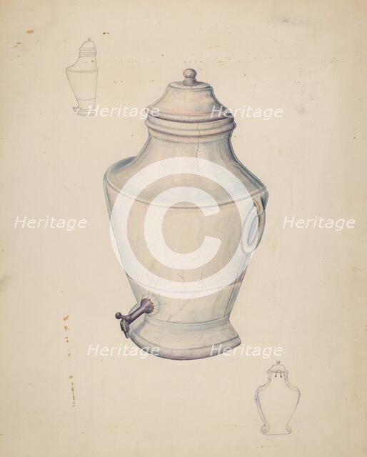 Porcelain Lavabo, c. 1938. Creator: Al Curry.