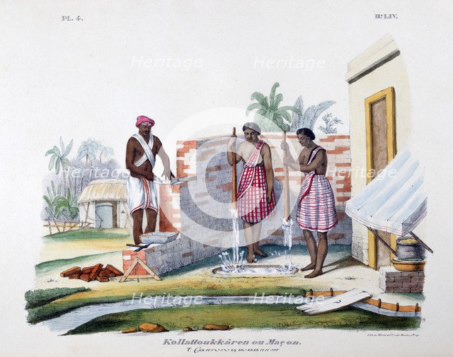 'Bricklayer', 1828. Artist: Marlet et Cie